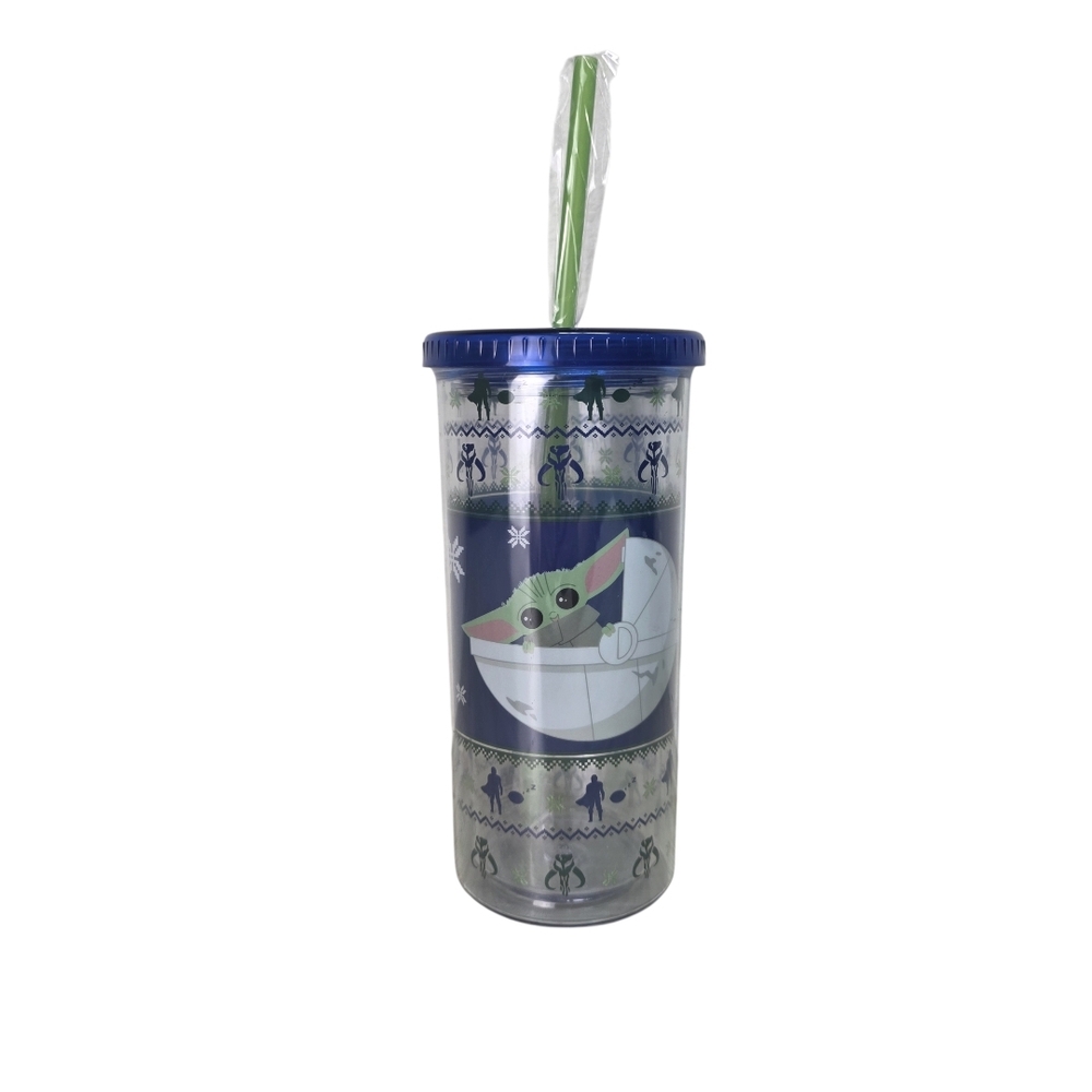Star Wars Mandalorian Grogu Tumbler with Straw - 20 Ounces